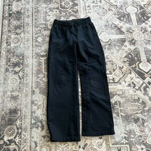 TNA Fleece Straight Leg Sweatpants - Black